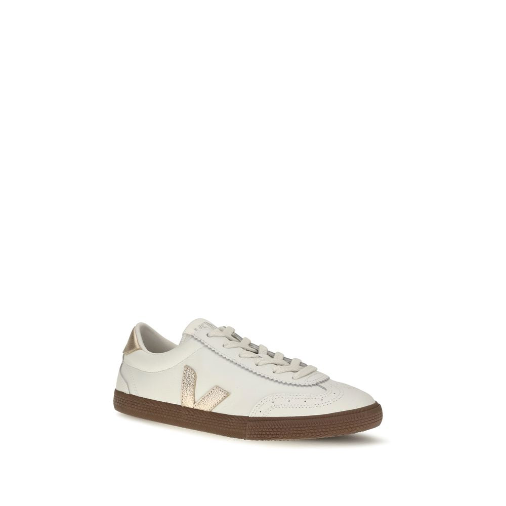 Veja Weiße Low-Top-Sneaker aus Kalbsleder Bos Taurus