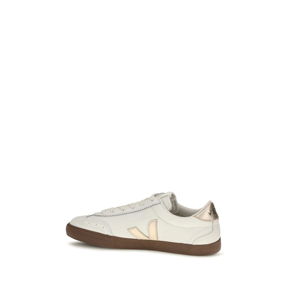 Veja Weiße Low-Top-Sneaker aus Kalbsleder Bos Taurus
