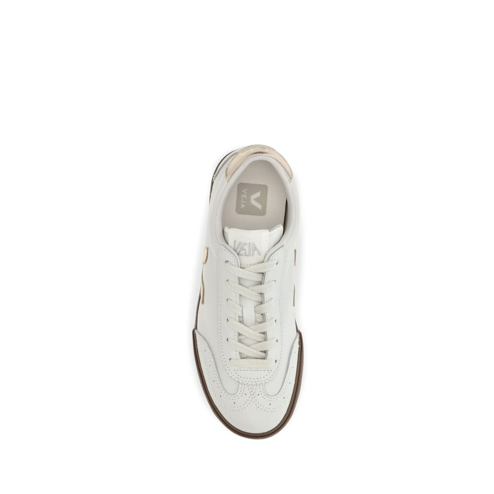 Veja Weiße Low-Top-Sneaker aus Kalbsleder Bos Taurus