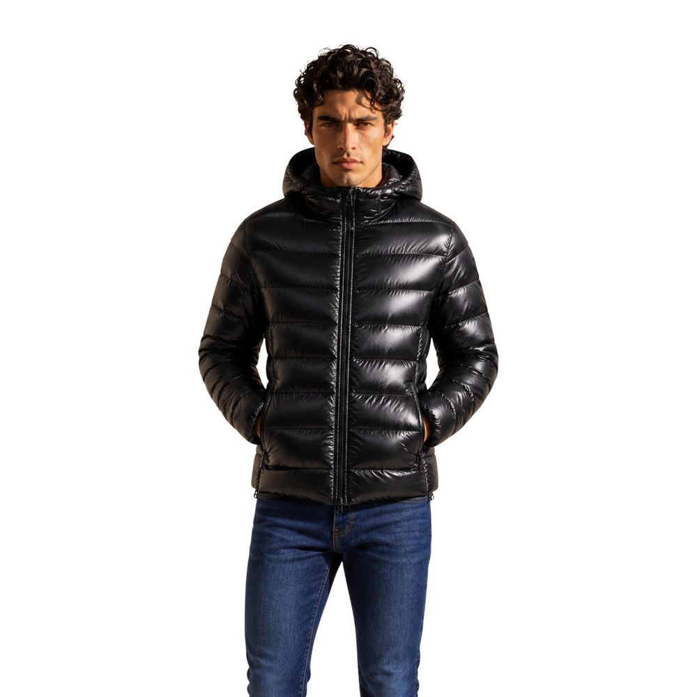 Colmar Originals Schwarze Polyamid-Jacke in voller Länge