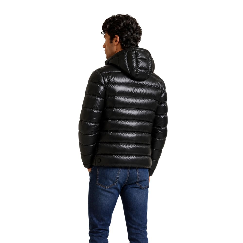 Colmar Originals Schwarze Polyamid-Jacke in voller Länge