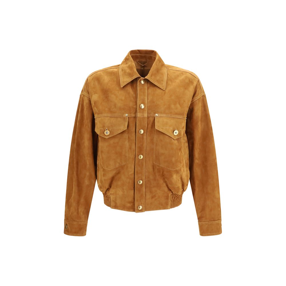 Versace Braune Lammlederjacke Ovis Aries Aries