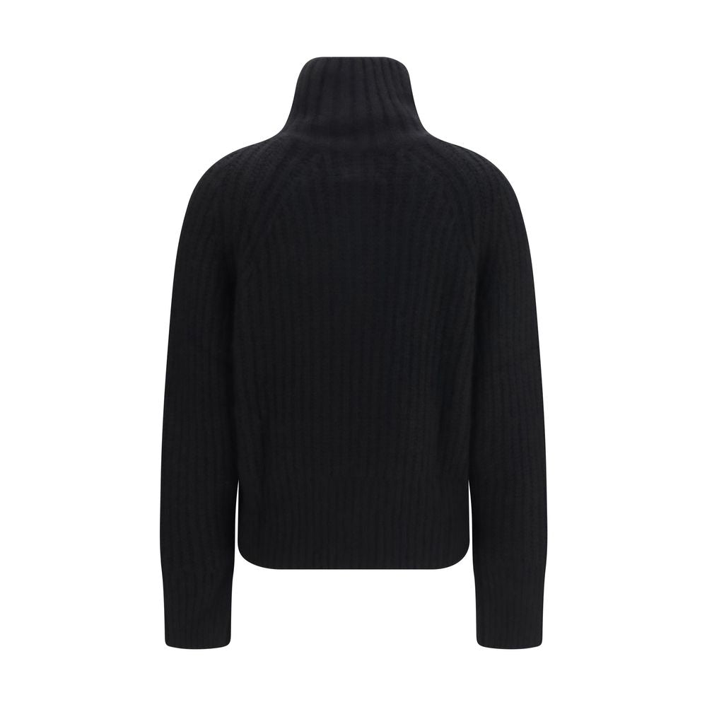 Allude Schwarzer Kaschmirpullover