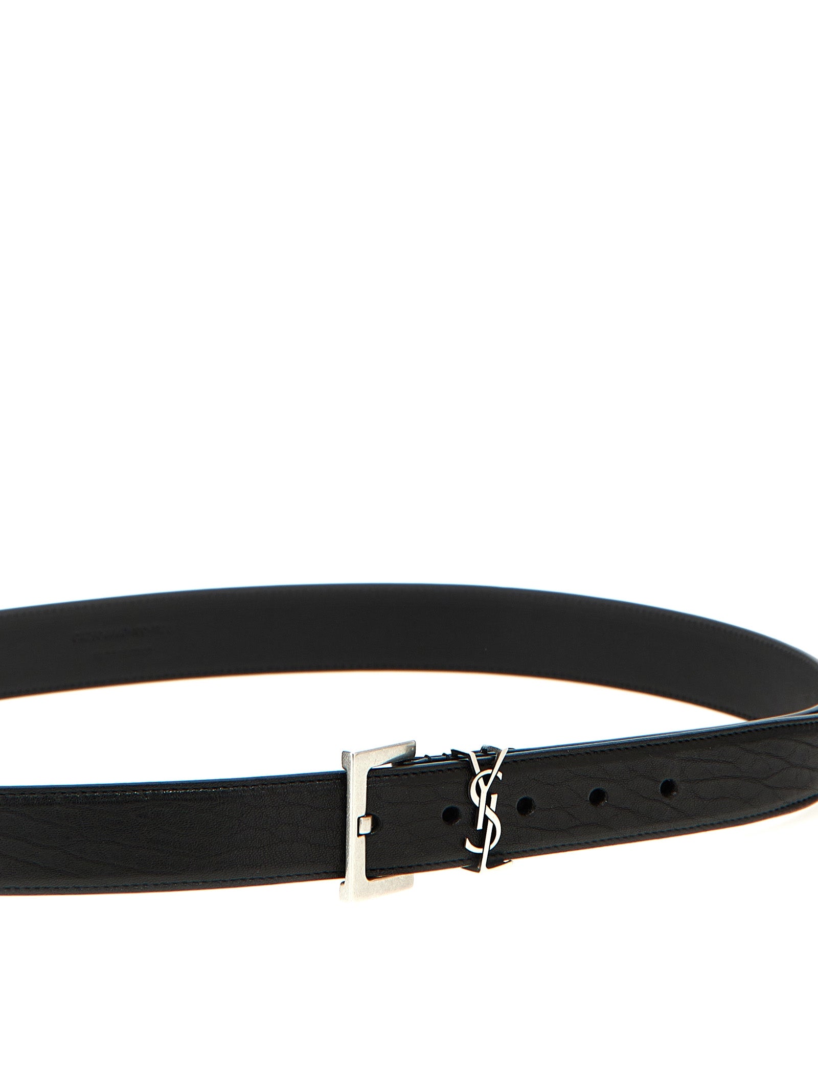 Saint Laurent Schwarzer Ledergürtel Regular