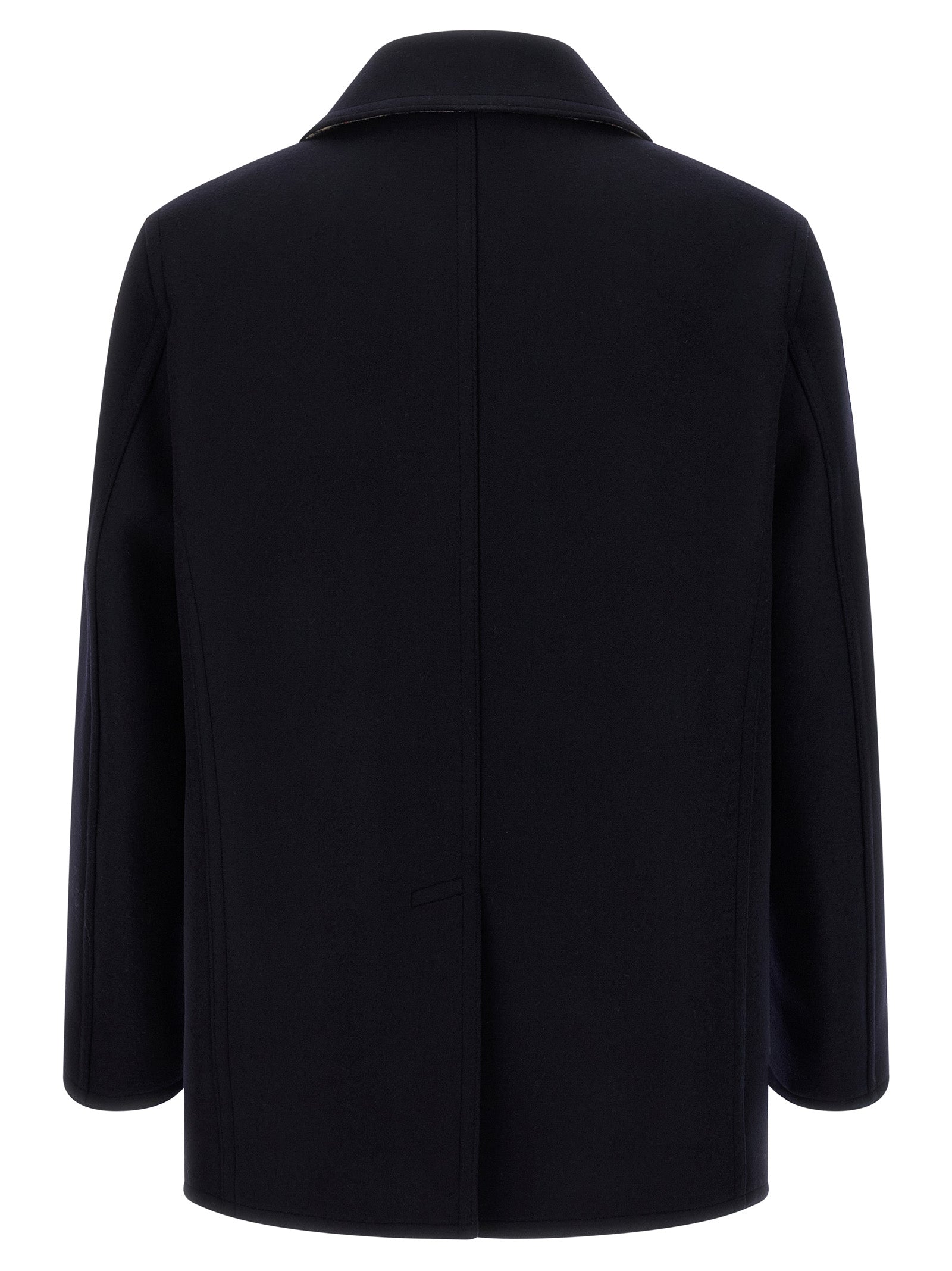 Burberry Blauer Wollmantel