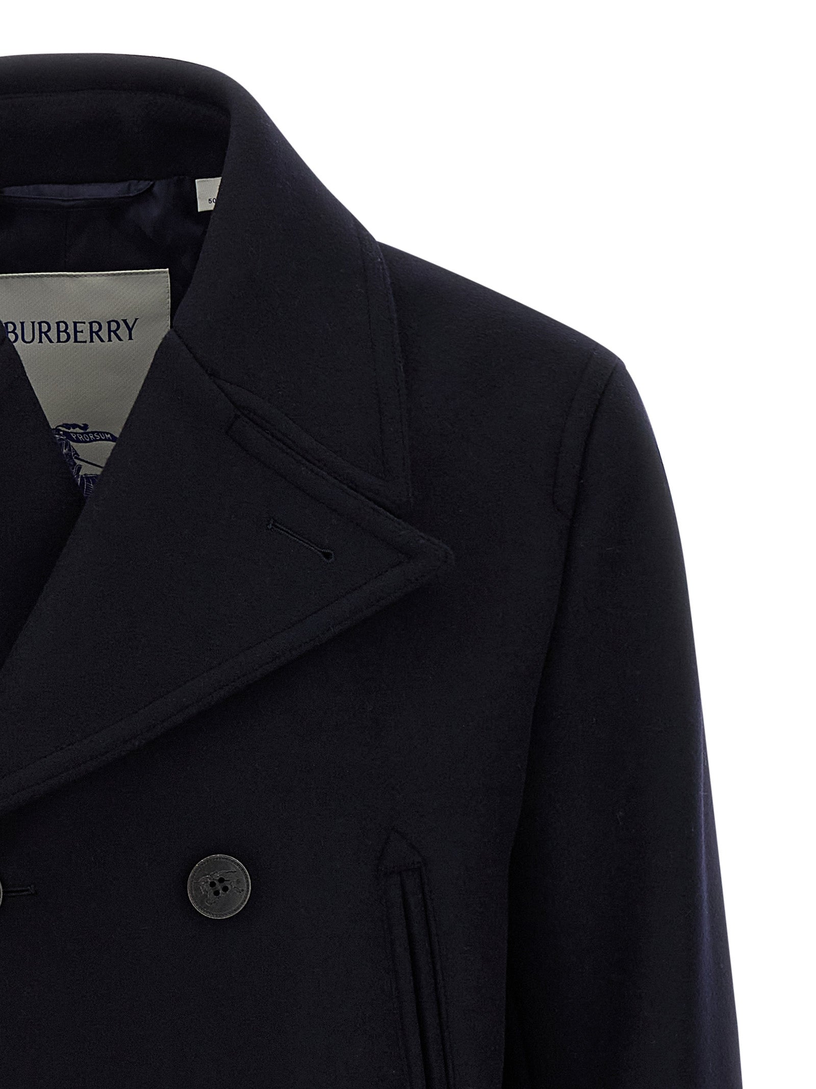 Burberry Blauer Wollmantel