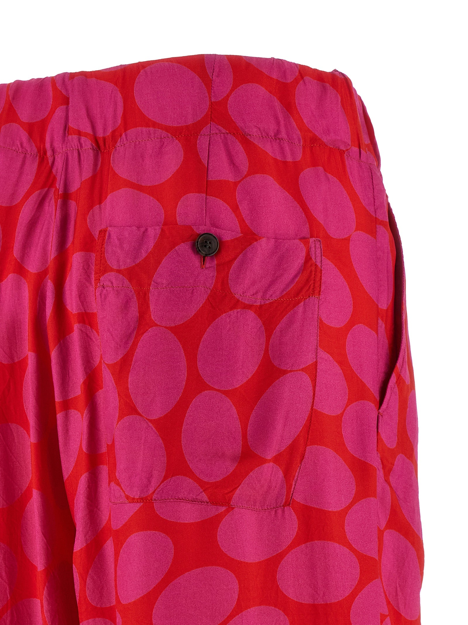 Dries Van Noten Fuchsia Viskose Freizeithose