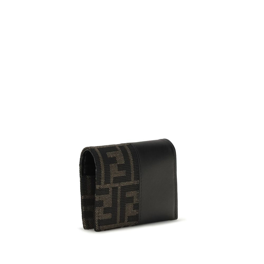 Fendi Braunes Portemonnaie aus Polyester