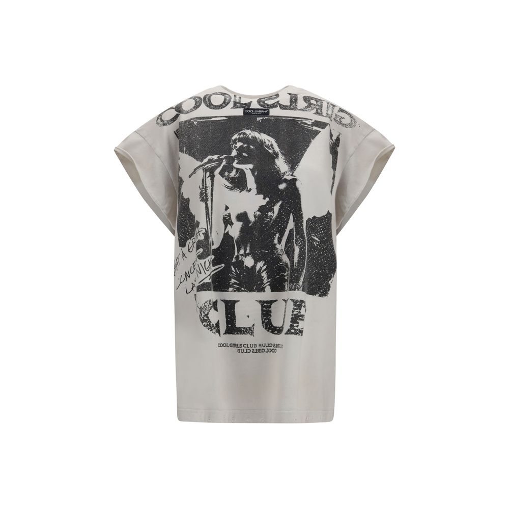Dolce & Gabbana Graues Baumwoll-T-Shirt