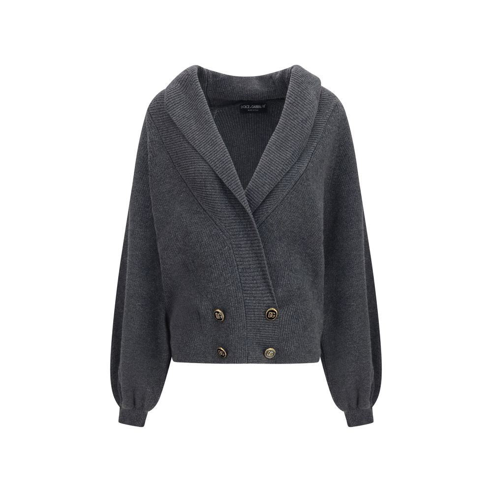 Dolce & Gabbana Grauer Woll Cardigan Ovis Aries