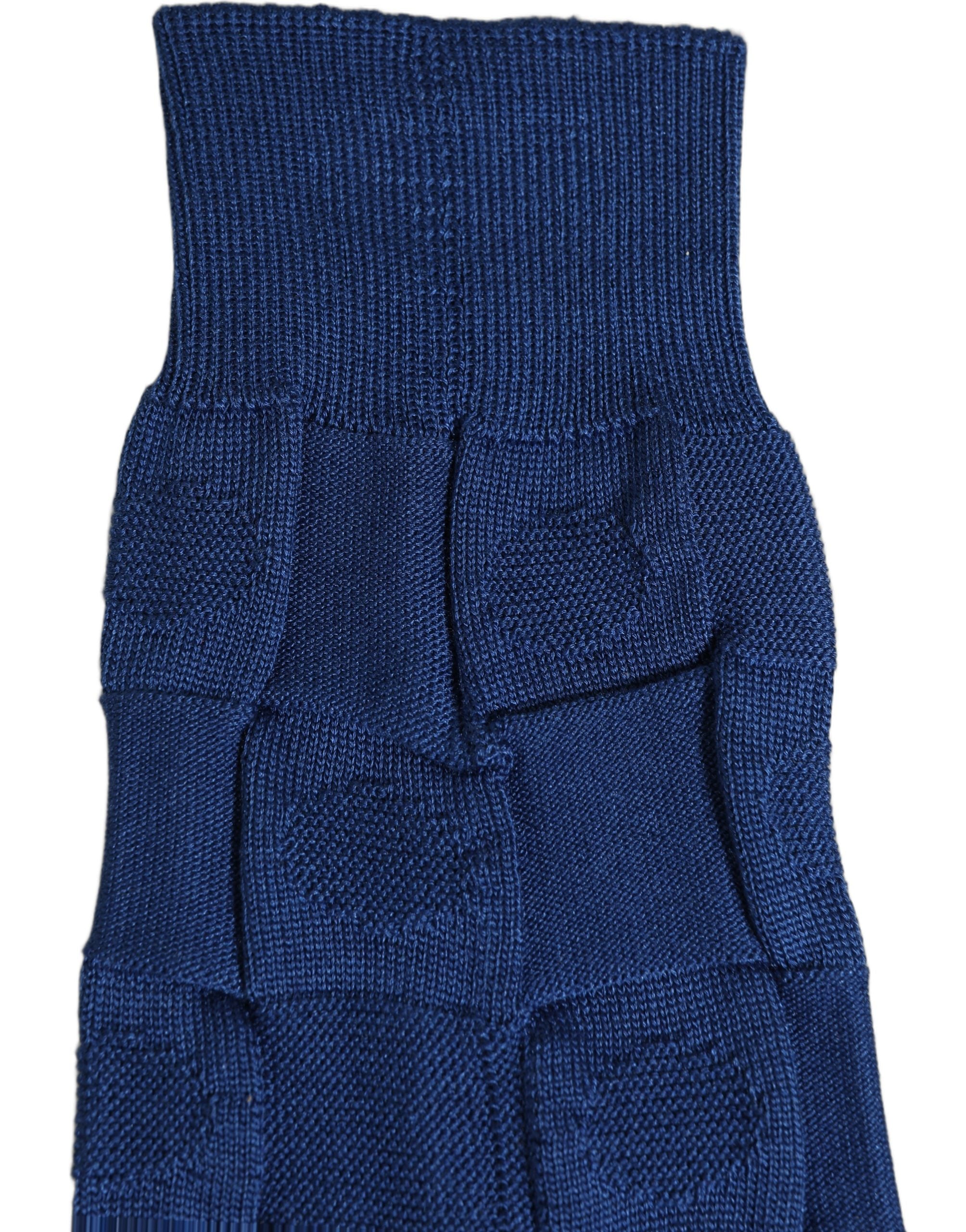 Dolce & Gabbana Socken aus Seide mit königsblauem Karomuster, mittellang
