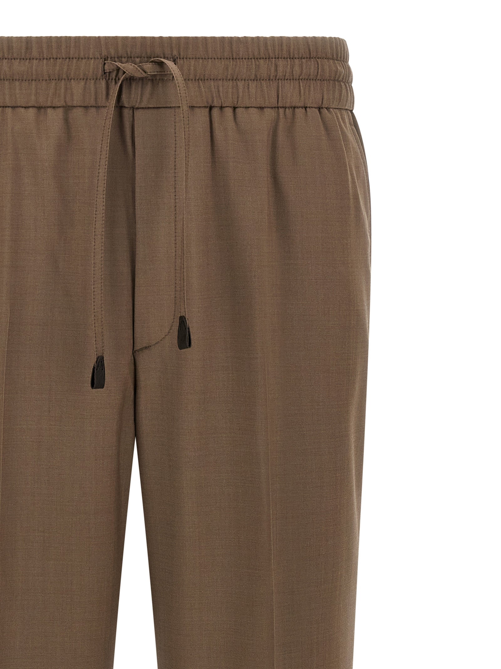 Brioni Braune Woll-Freizeithose