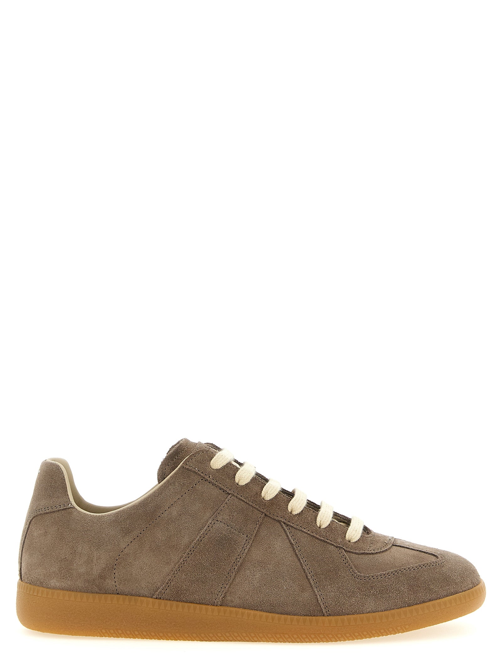 Maison Margiela Beige Kalbsleder Low-Top-Sneaker