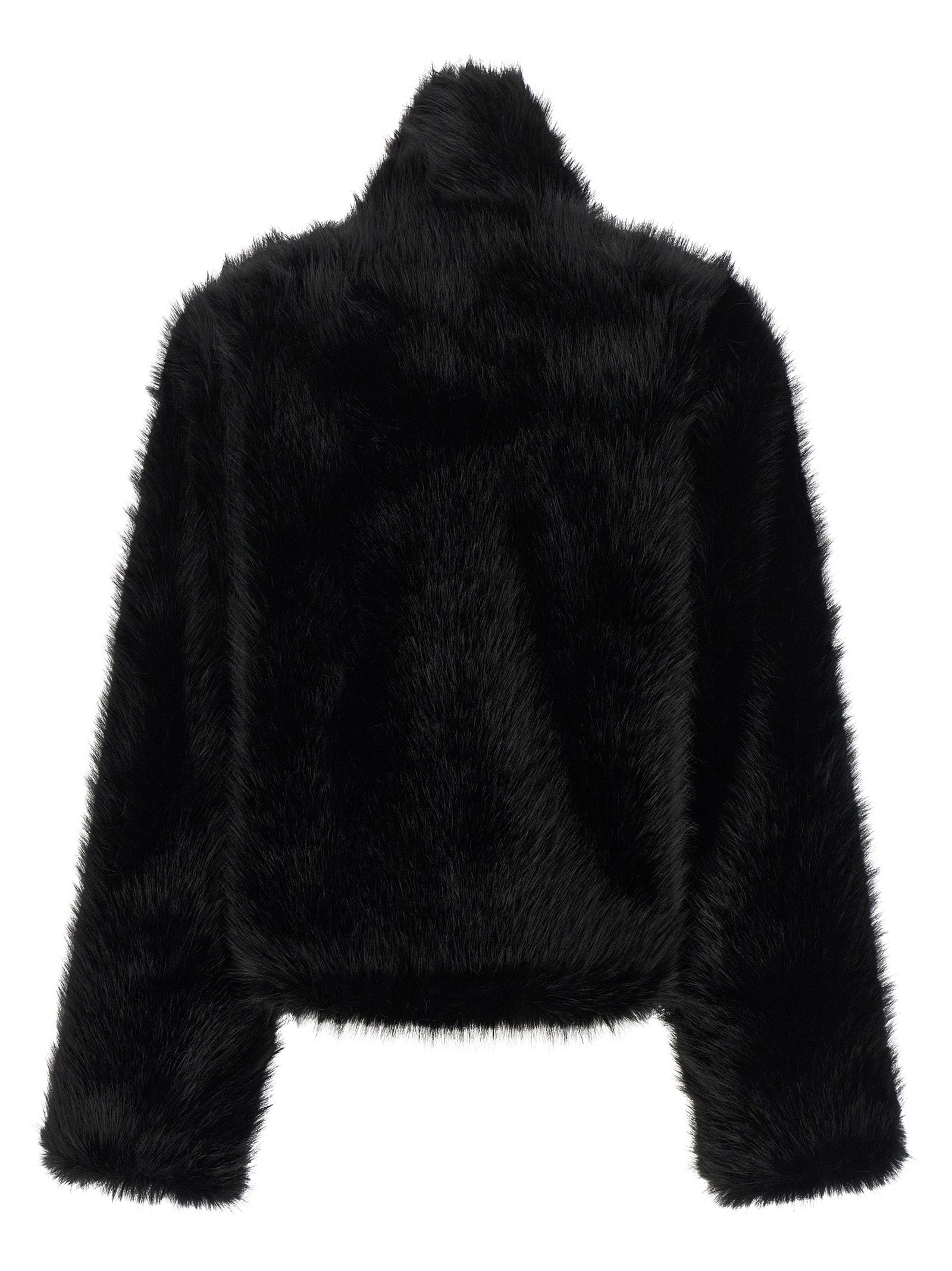 B&B COUTURE Schwarze Polyester-Jacke in voller Länge