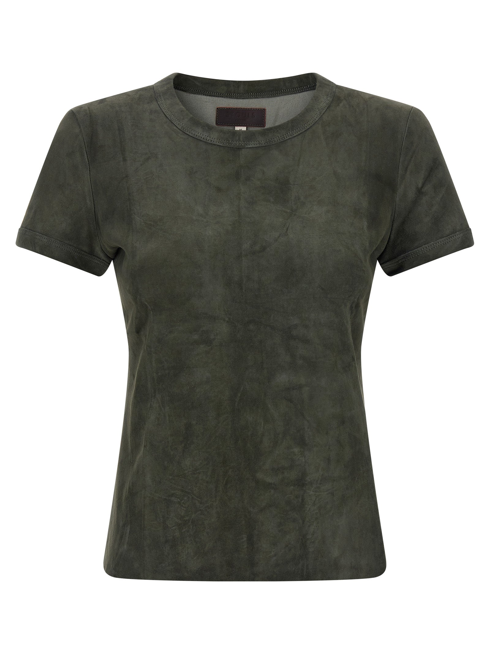 STOULS Graues Lammleder-T-Shirt