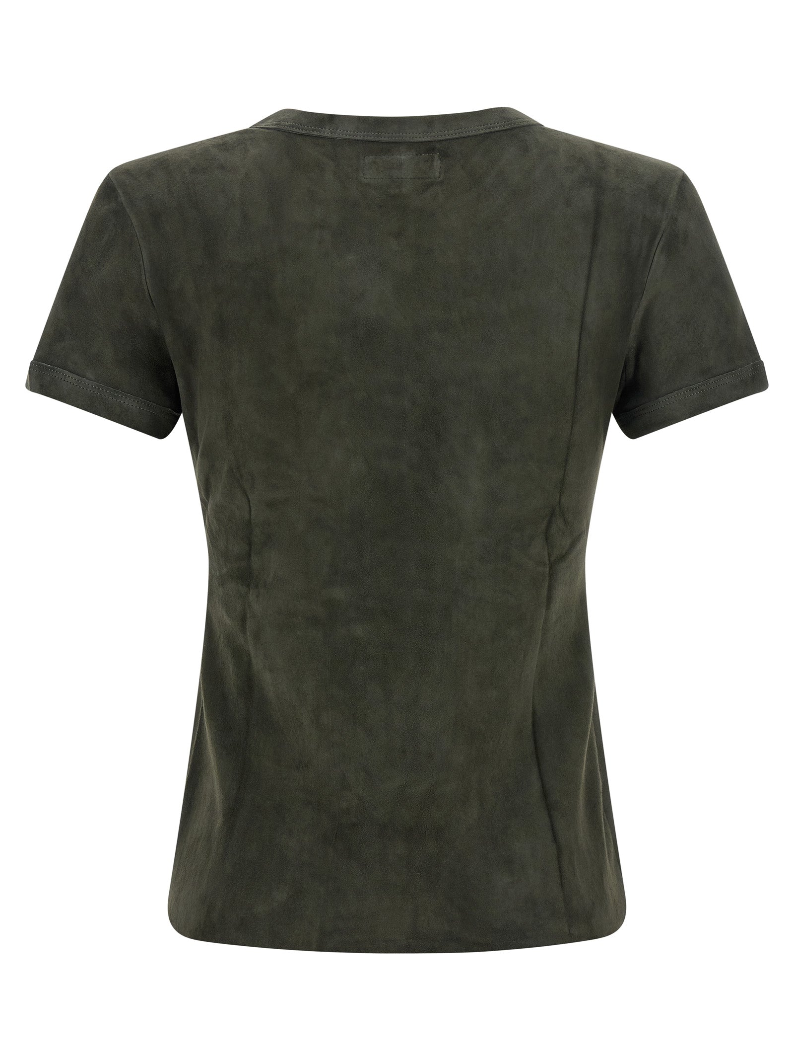 STOULS Graues Lammleder-T-Shirt