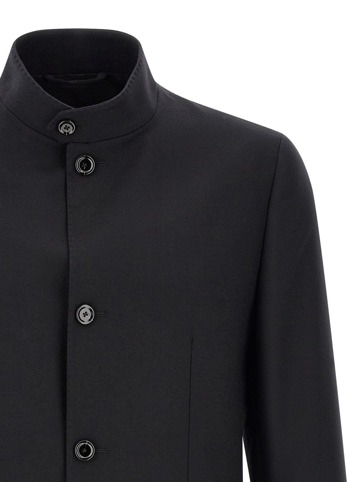 Lardini Schwarzer Blazer aus reiner Schurwolle