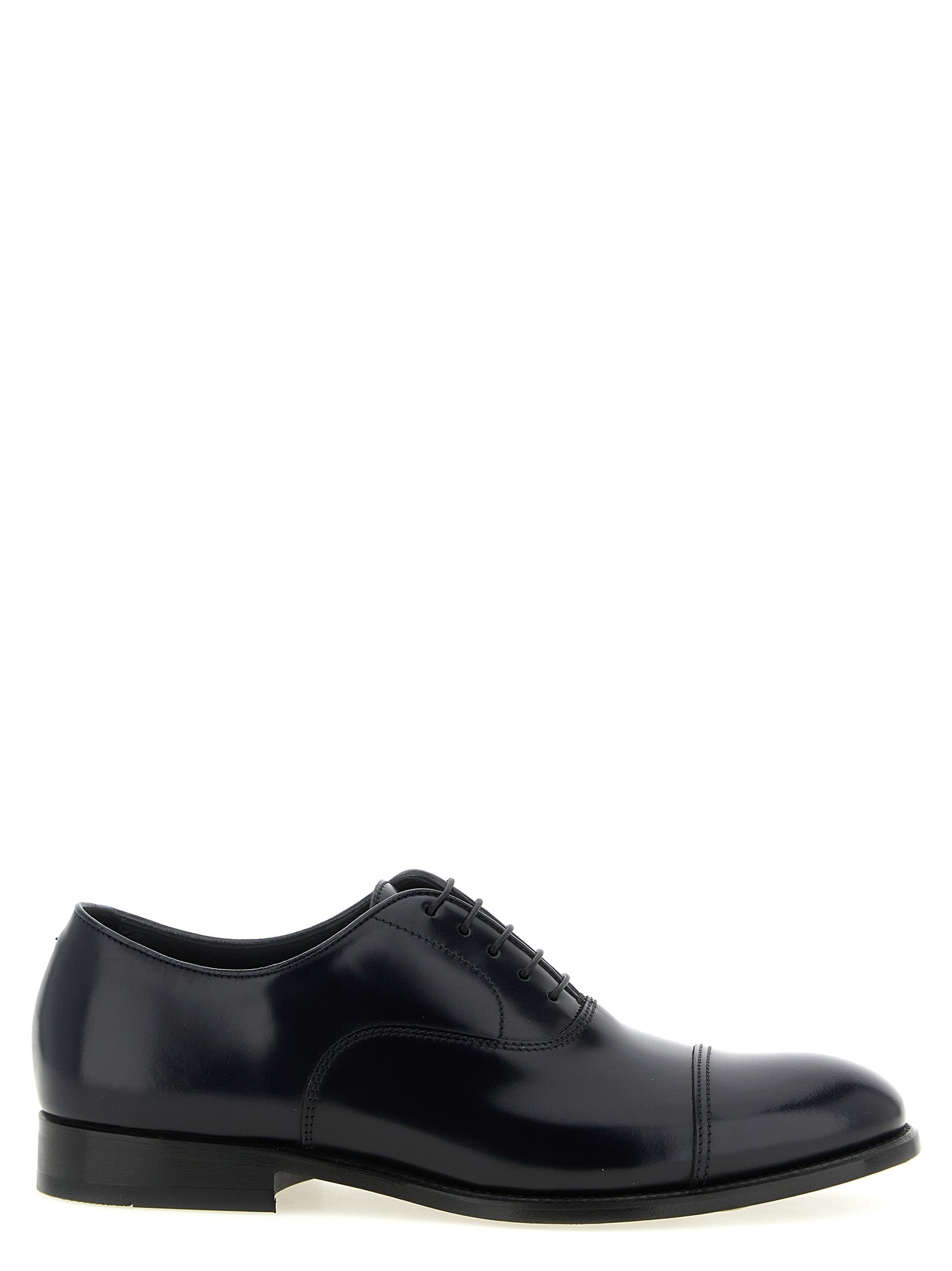 Doucal's Schwarze Oxford- und Derby-Schuhe aus Lammleder