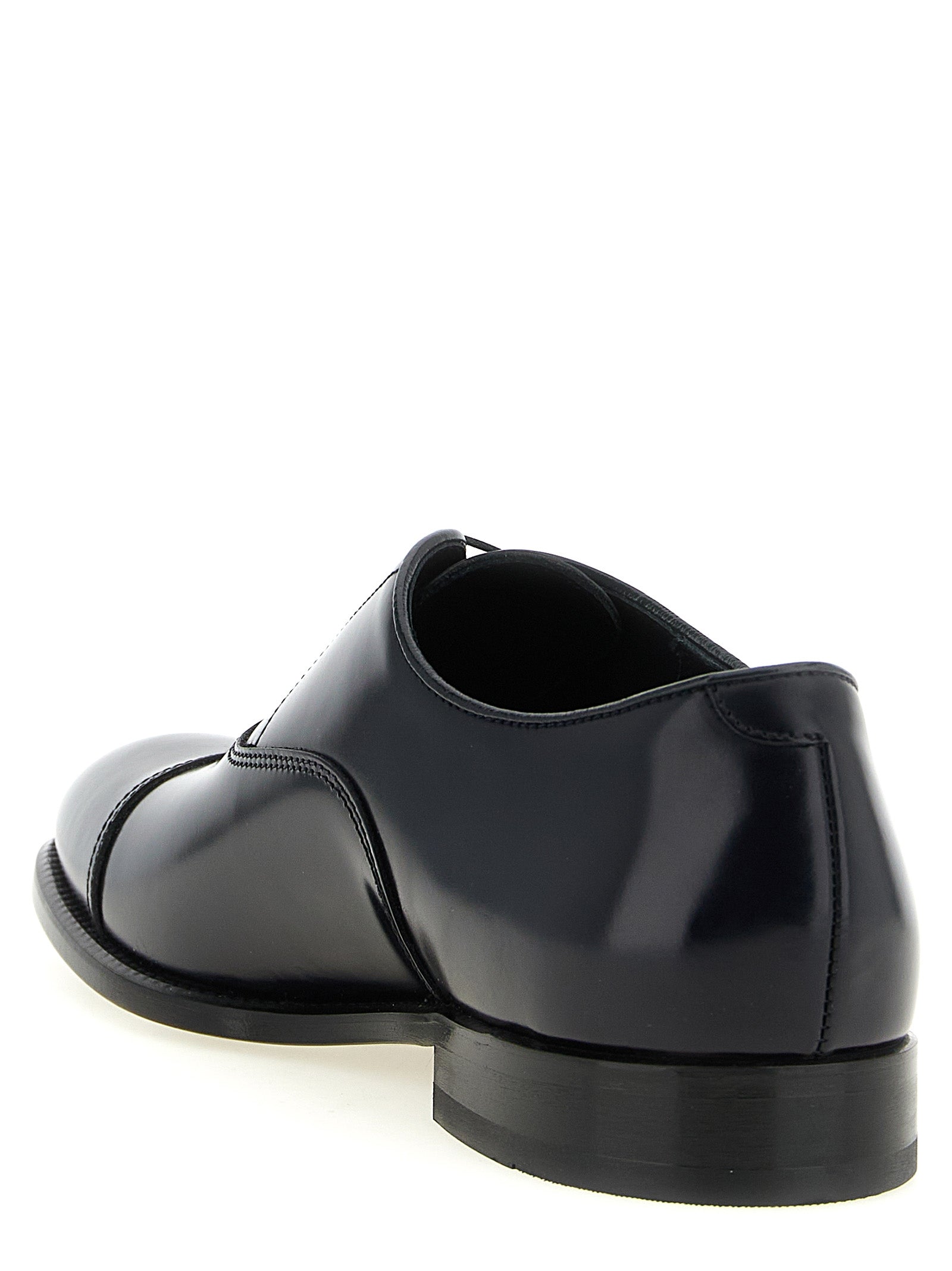 Doucal's Schwarze Oxford- und Derby-Schuhe aus Lammleder