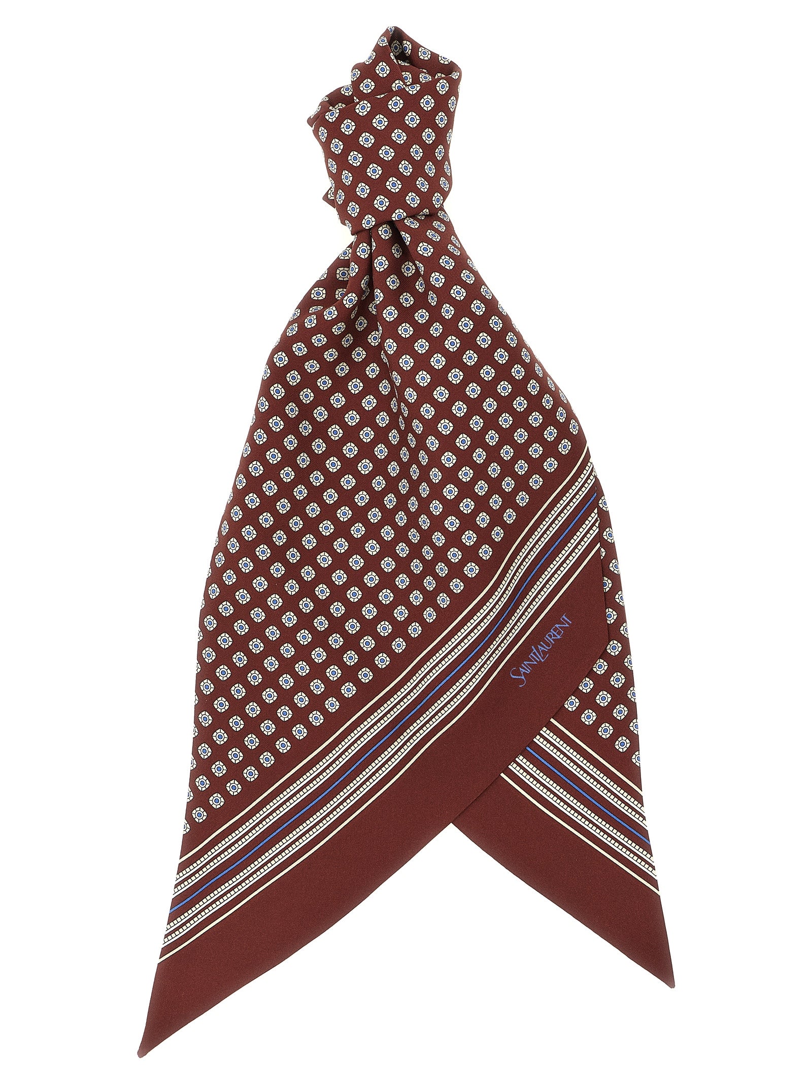 Saint Laurent Seidenschal Bordeaux