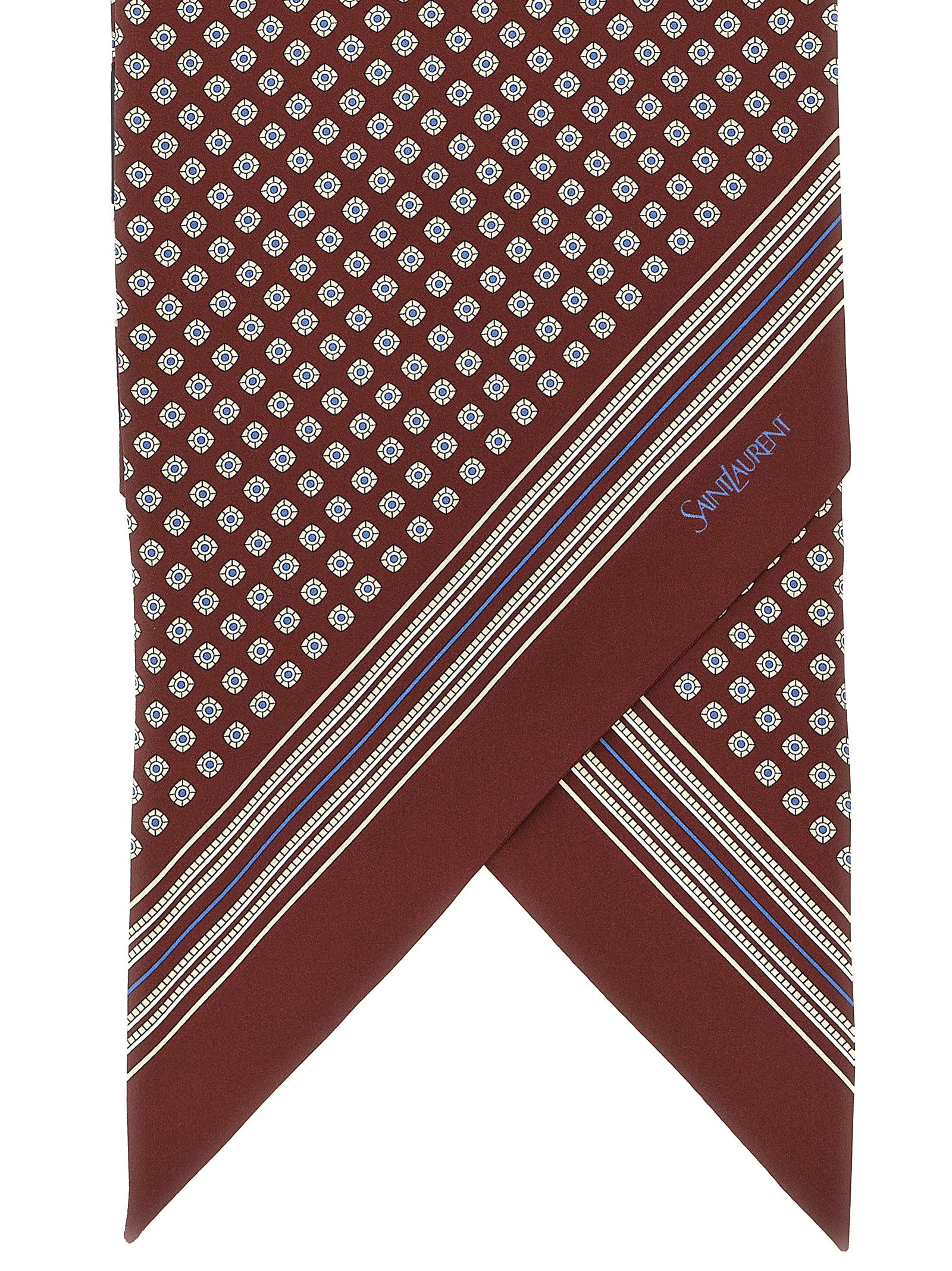 Saint Laurent Seidenschal Bordeaux