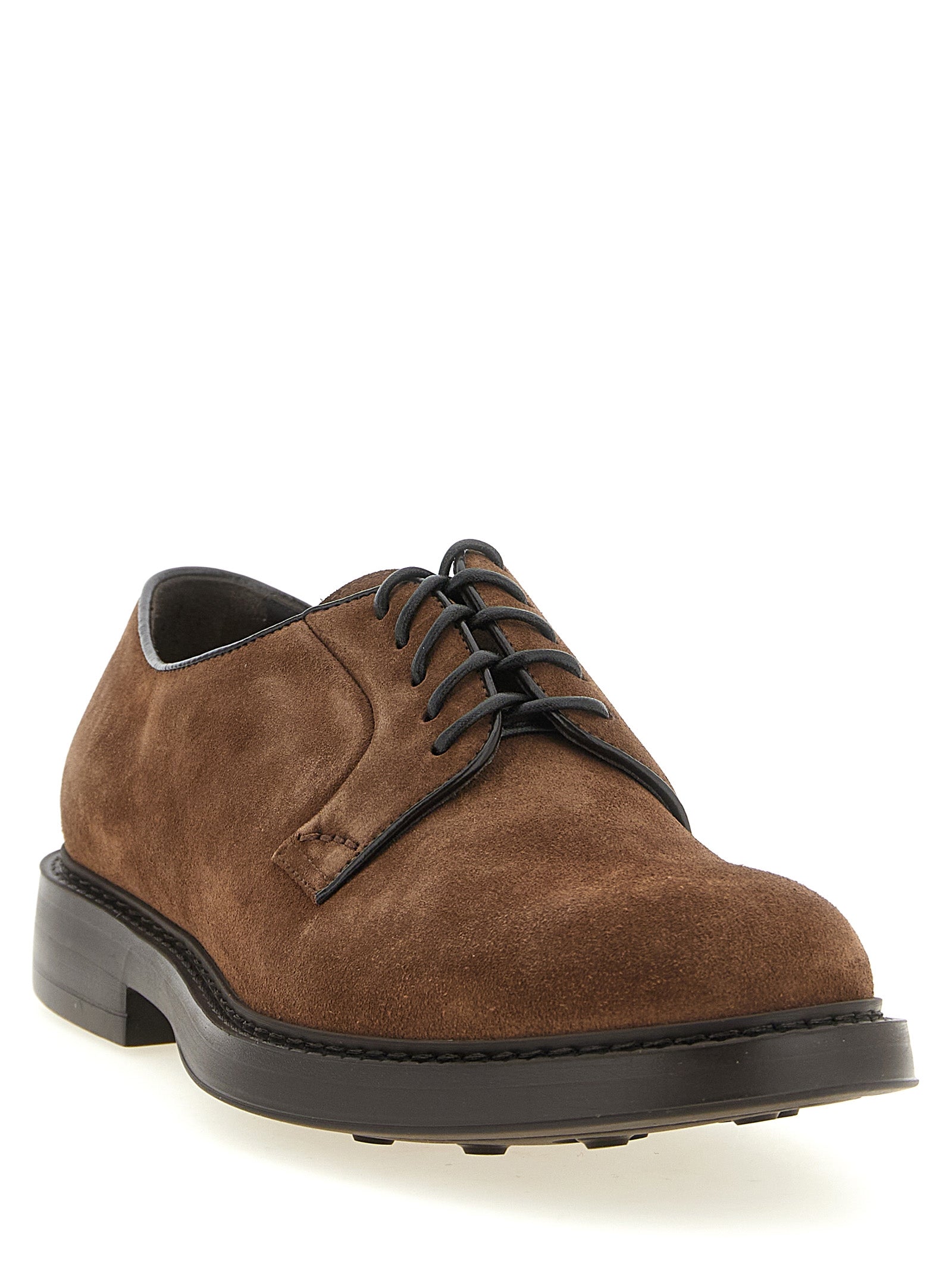 Doucal's Braune Lammleder Oxfords und Derbies