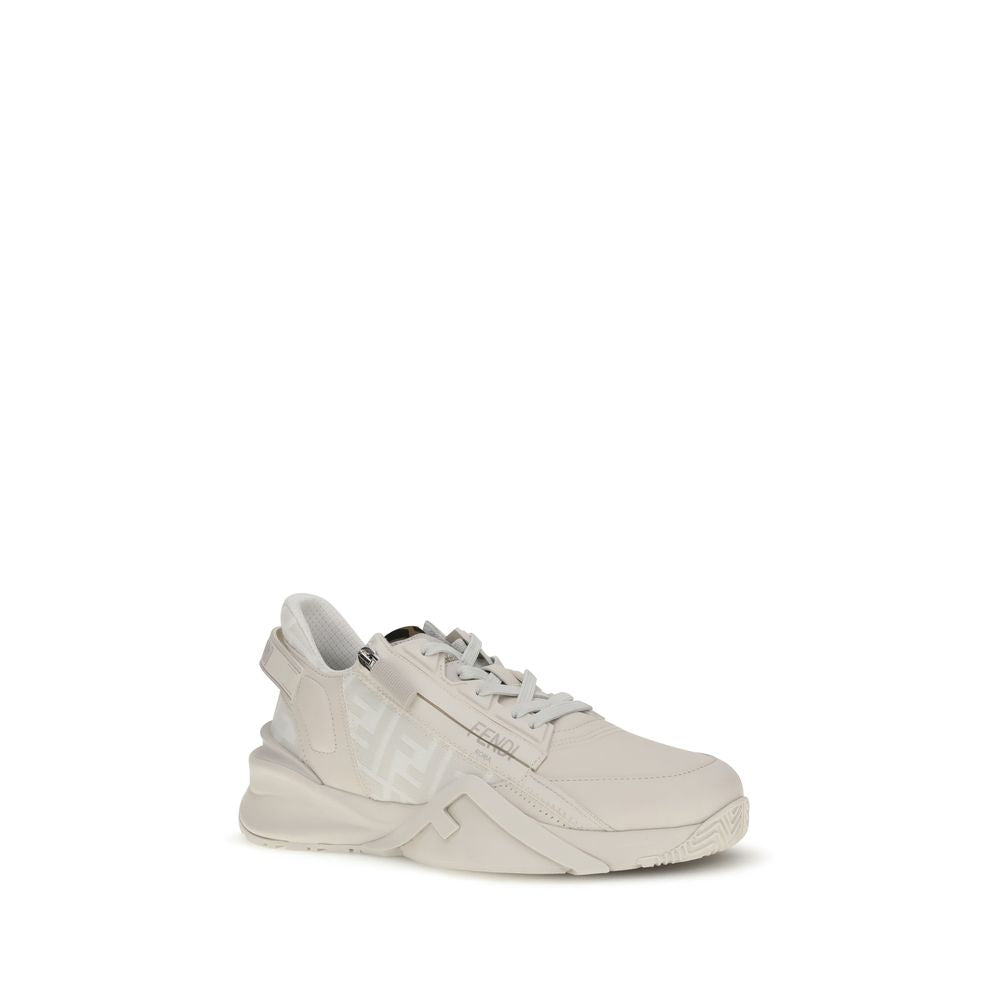 Fendi Weiße Kalbsleder Bos Taurus Athletic Sneaker
