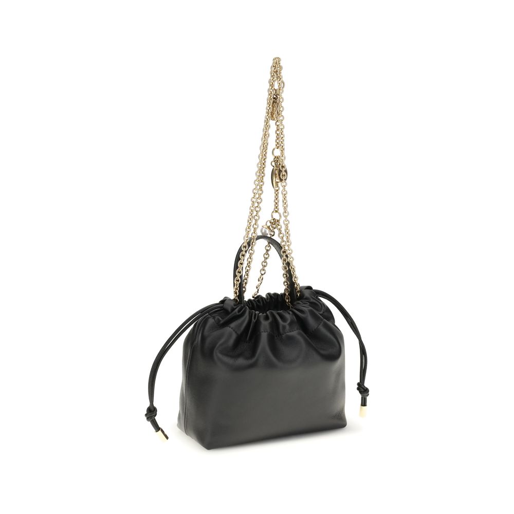 Chloé Schwarze Bos Taurus Kalbsleder Schultertasche