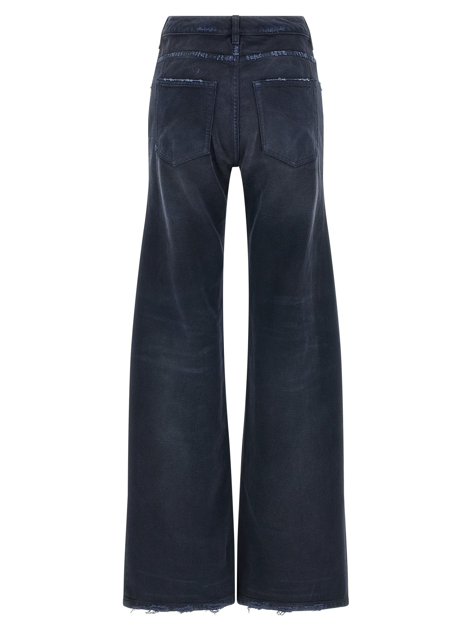 Balenciaga Blaue Baumwoll-Jeans mit ausgestelltem Bein