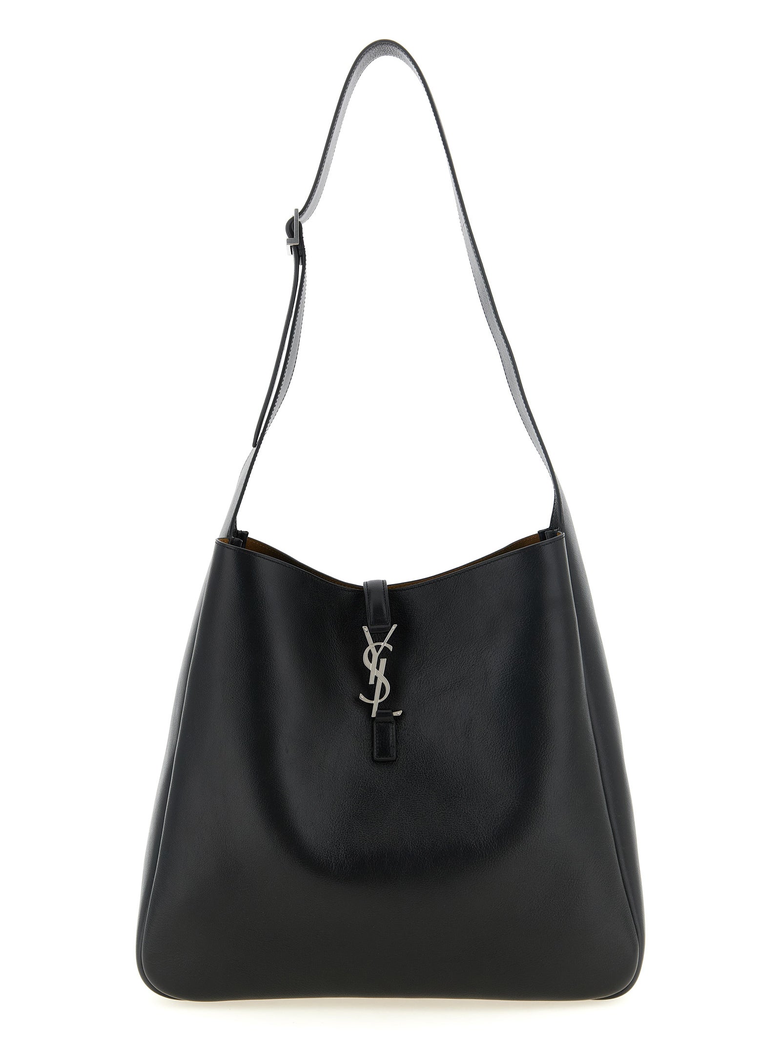 Saint Laurent Schwarze Kalbsleder-Schultertasche