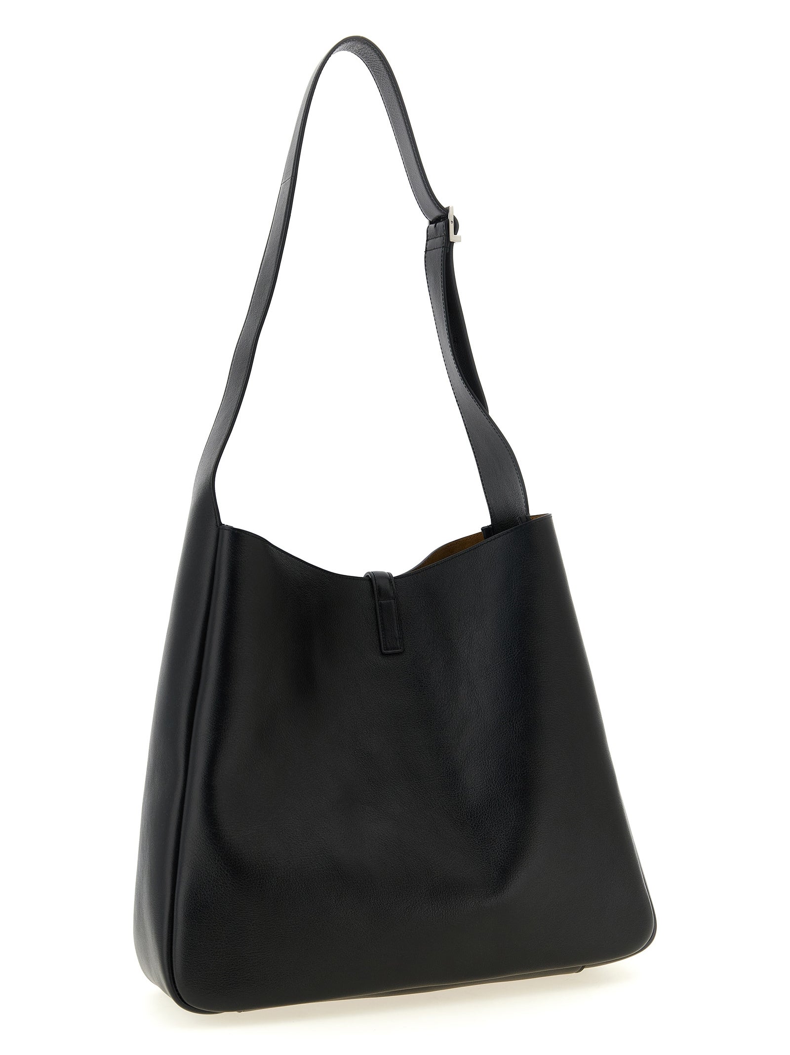 Saint Laurent Schwarze Kalbsleder-Schultertasche