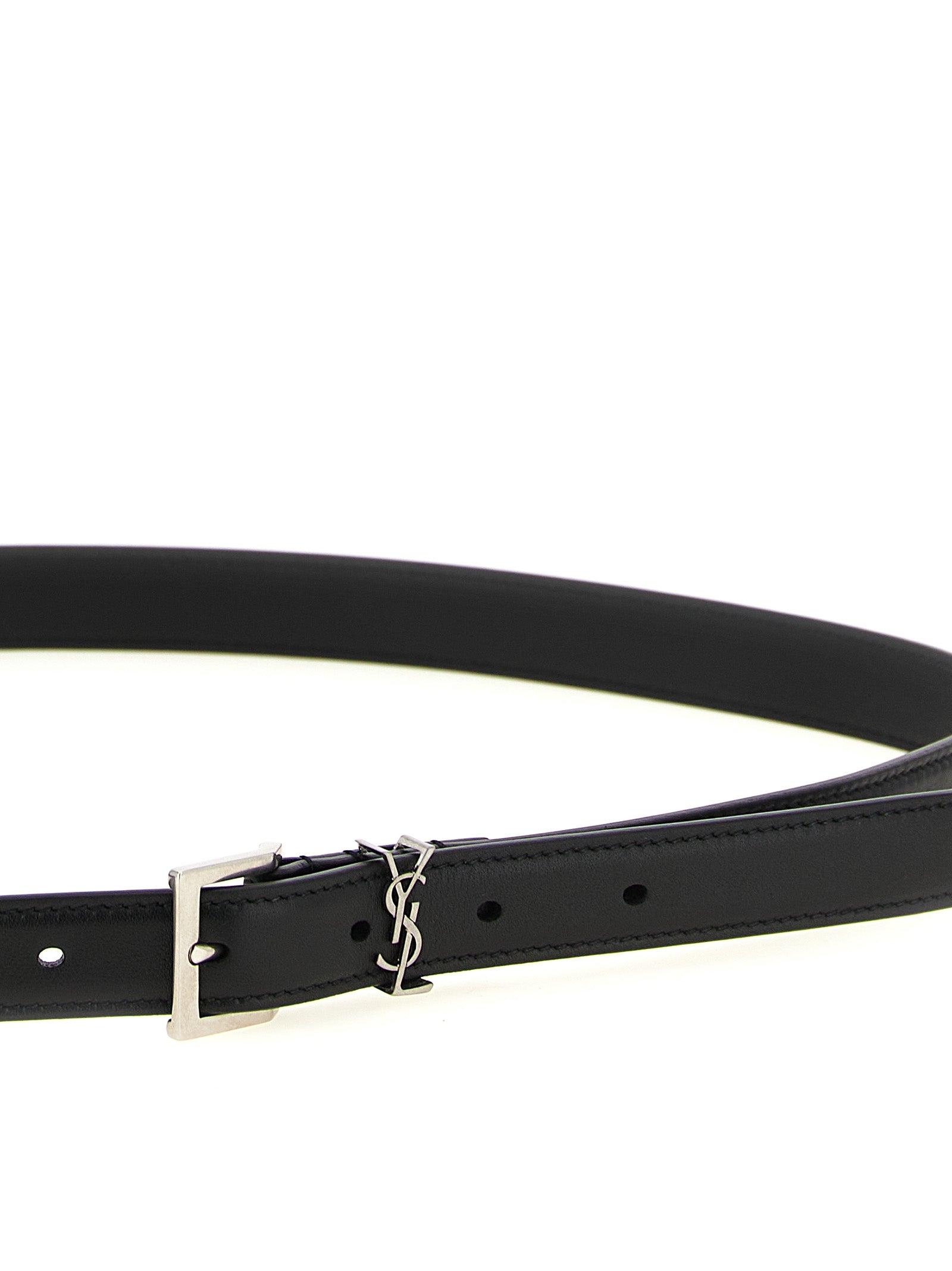Saint Laurent Schwarzer Kalbsleder Gürtel Regular