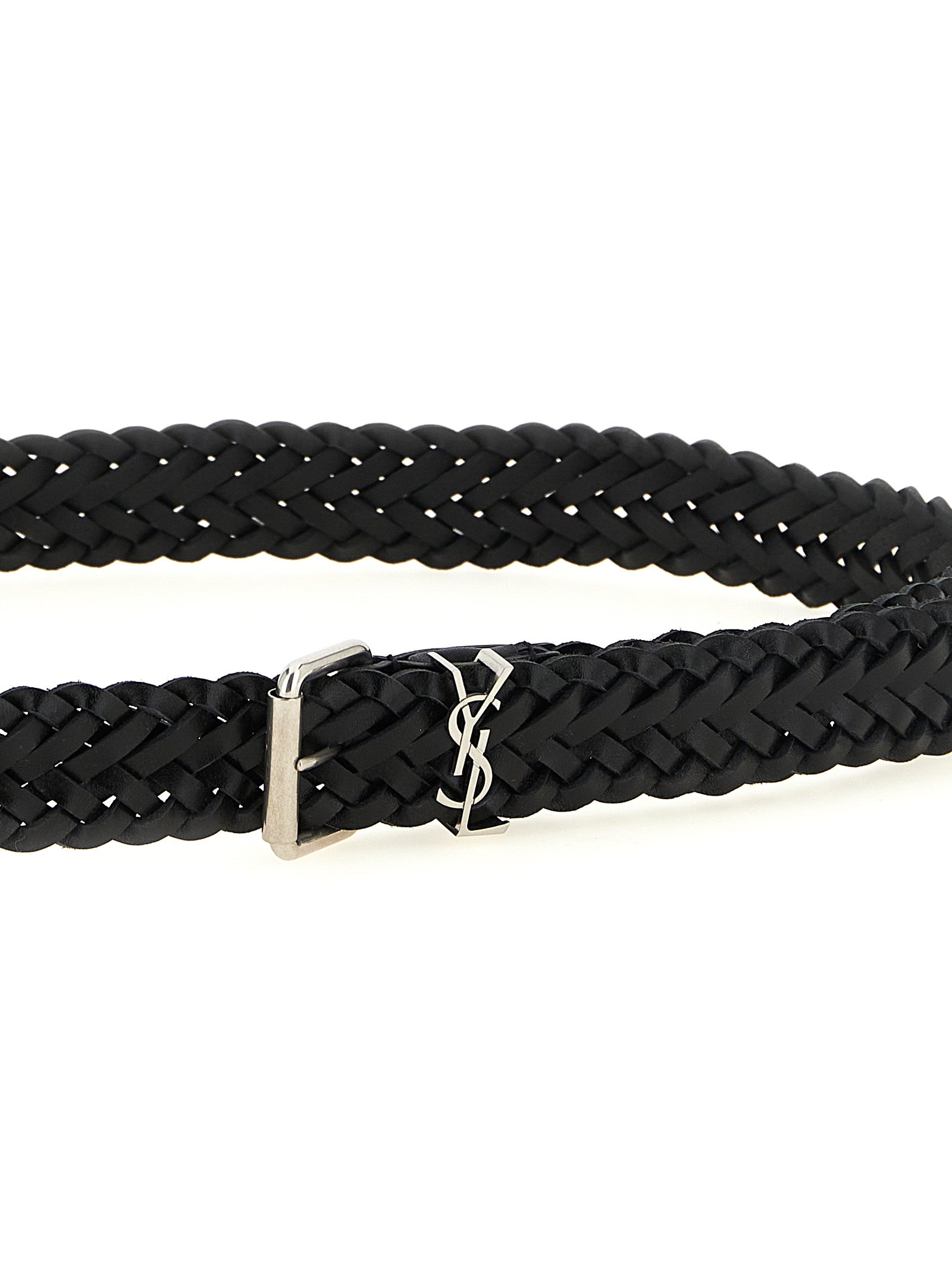 Saint Laurent Schwarzer Kalbsleder Gürtel Regular