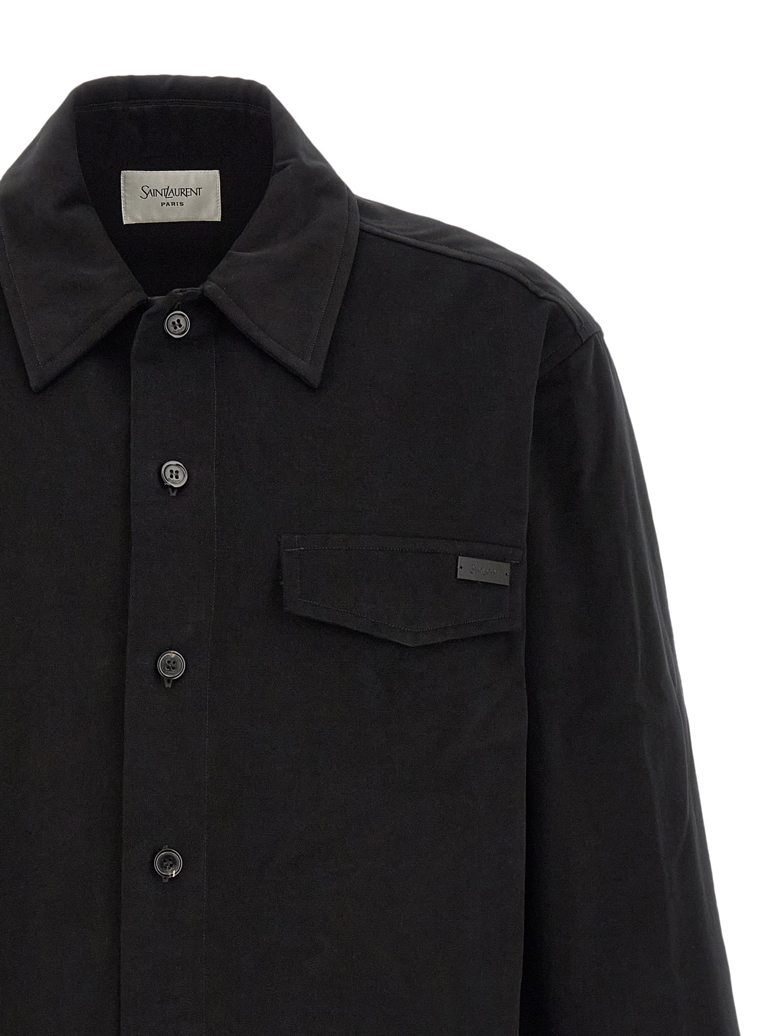 Saint Laurent Schwarze Baumwollbluse