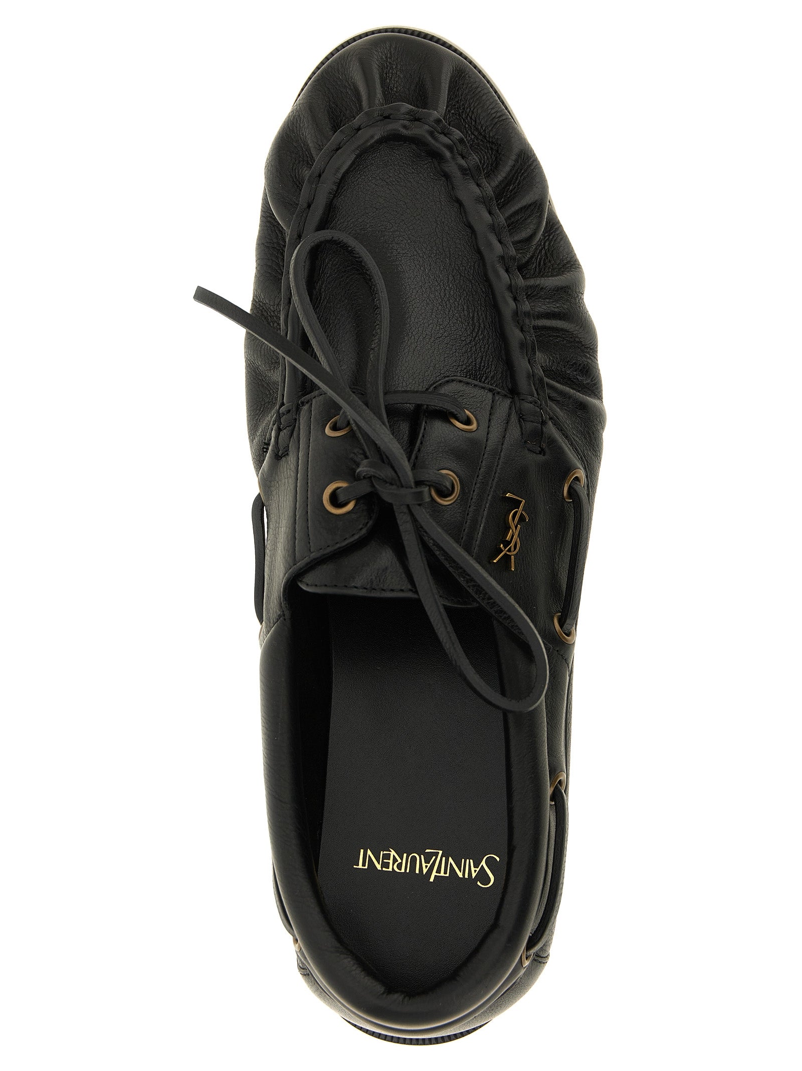 Saint Laurent Schwarze Loafer aus Kalbsleder zum Hineinschlüpfen