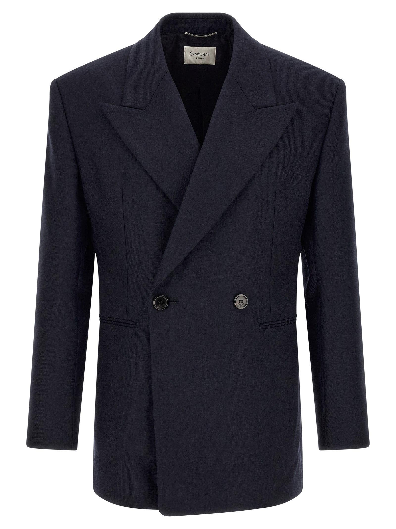 Saint Laurent Blauer Wollblazer