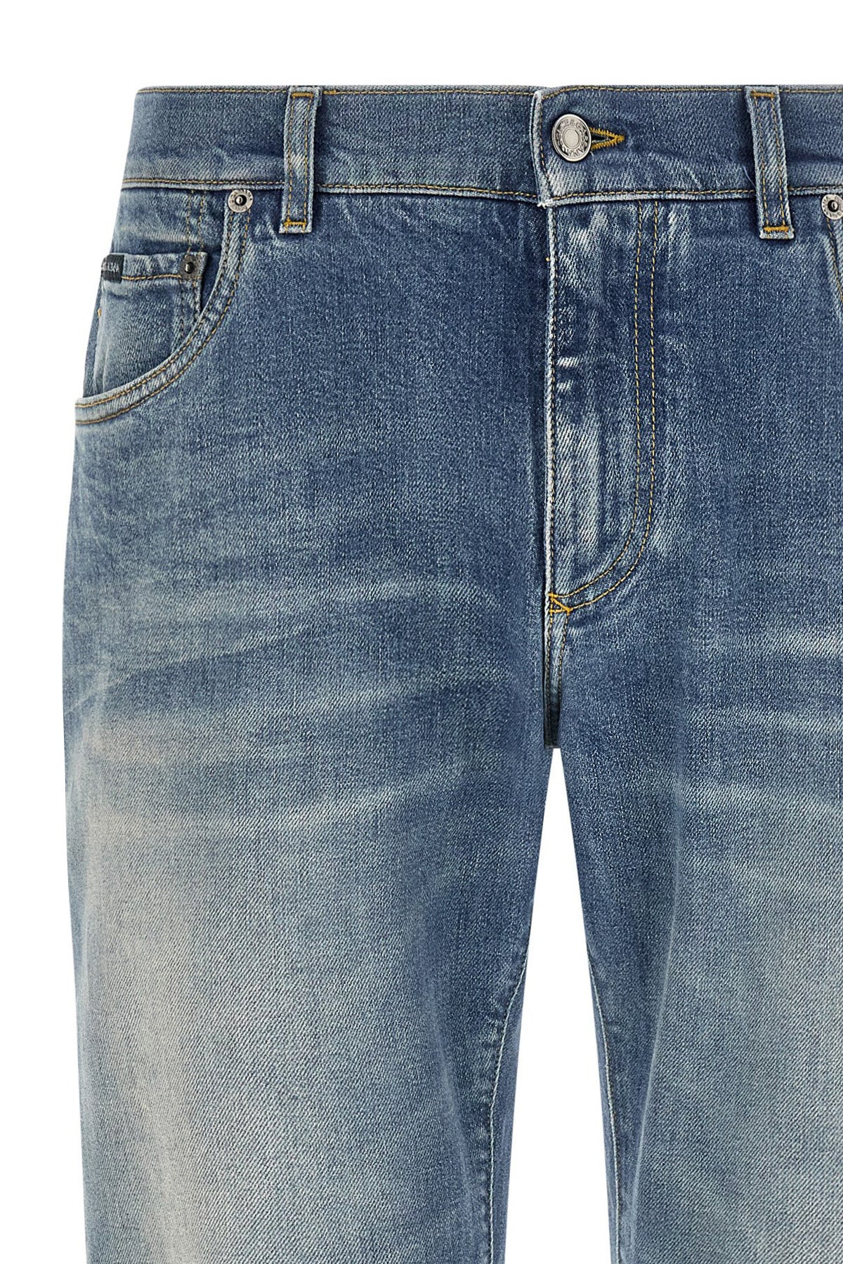 Dolce & Gabbana Blaue Jeans aus Baumwolle im geraden Schnitt