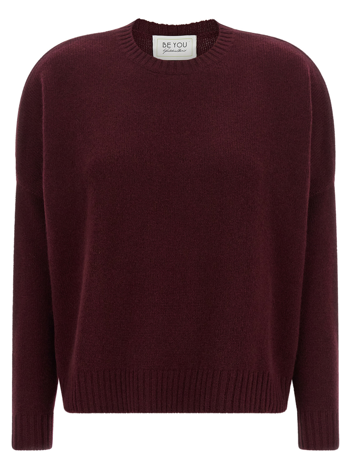 BE YOU Kaschmir-Strickjacke in Bordeaux