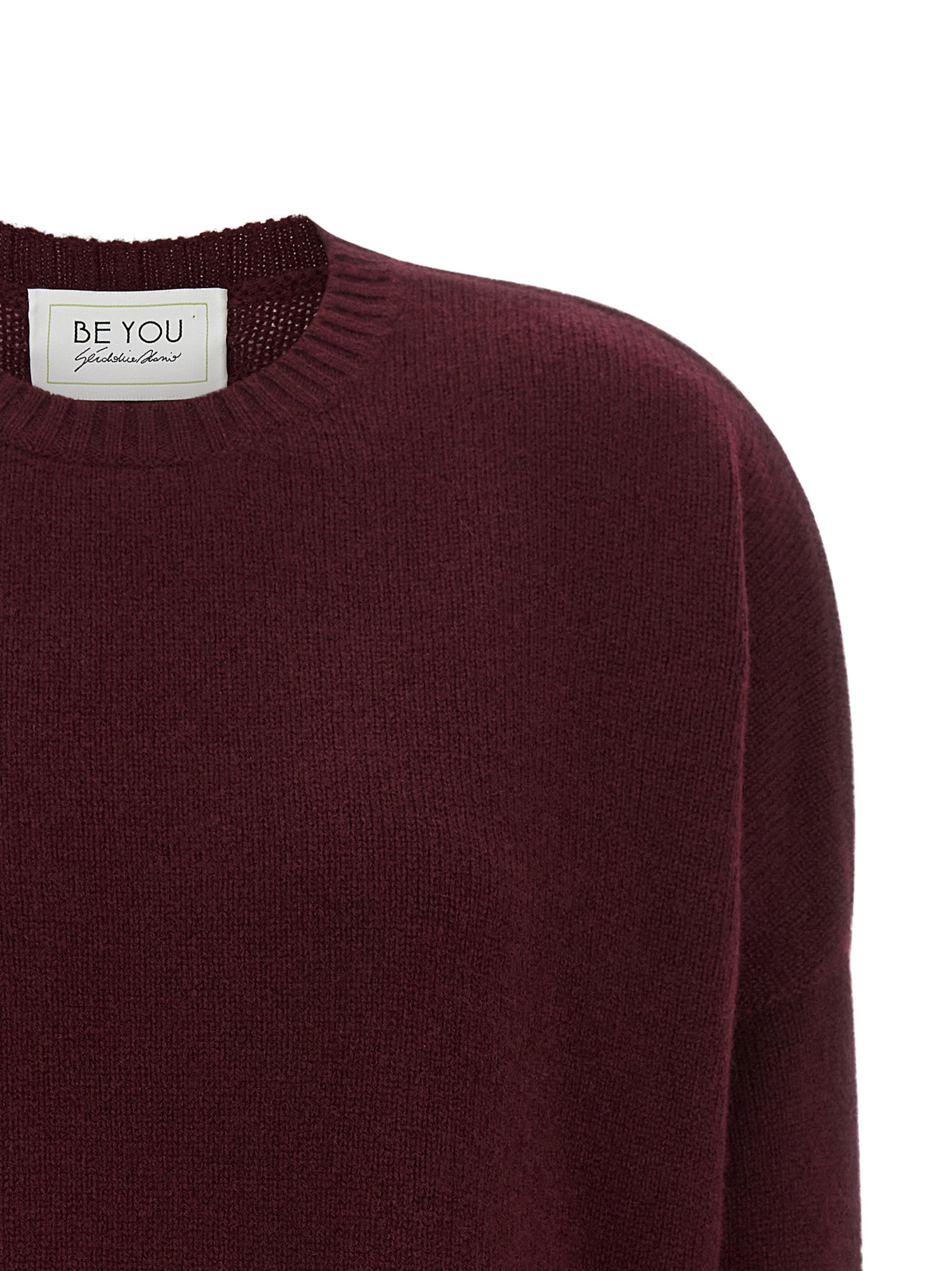 BE YOU Kaschmir-Strickjacke in Bordeaux