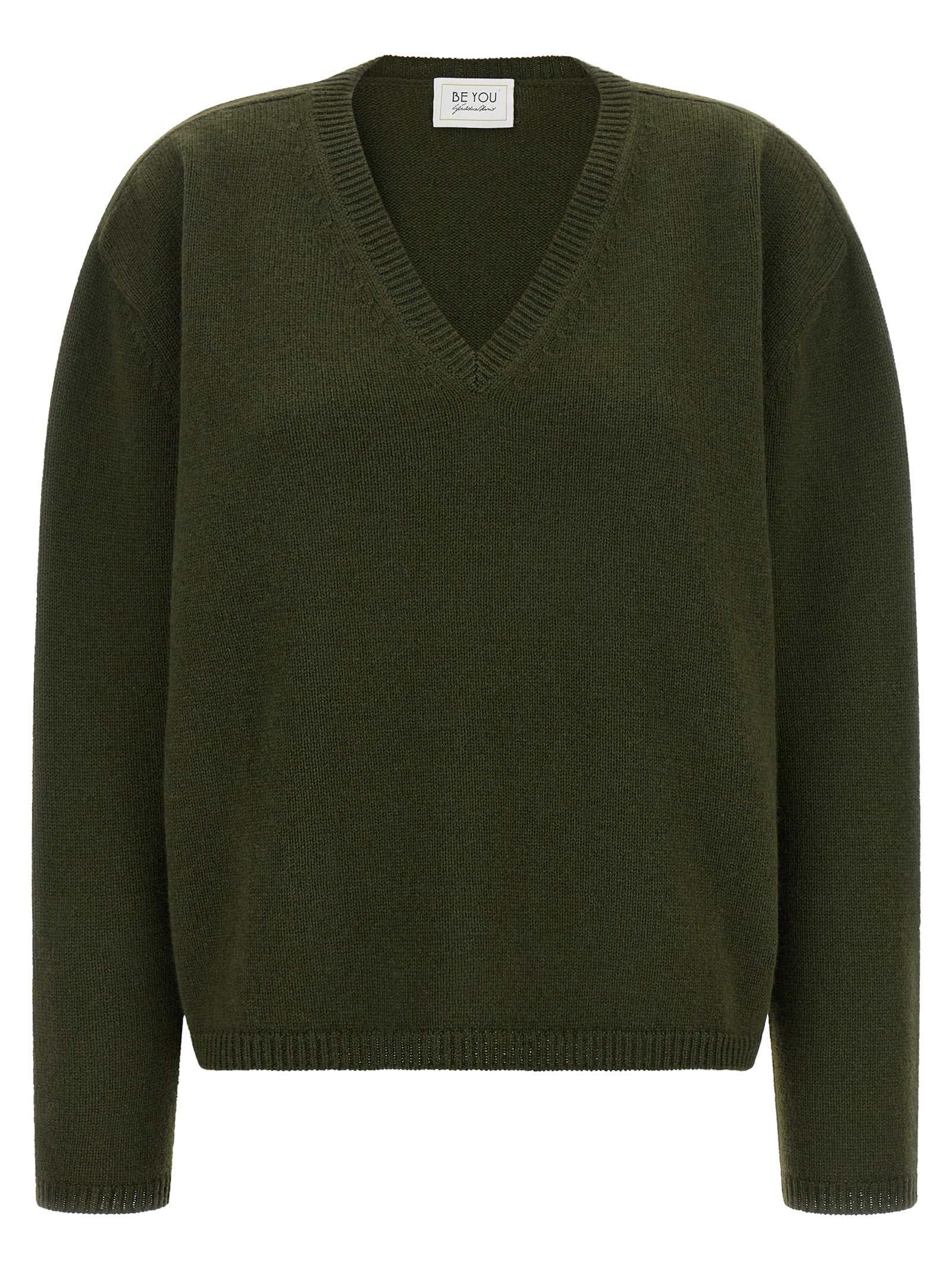 BE YOU Zweifarbige Kaschmir-Strickjacke