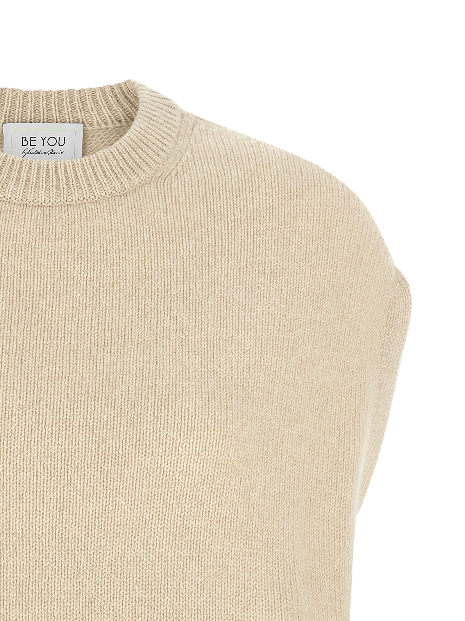 BE YOU Beige Kaschmir-Weste