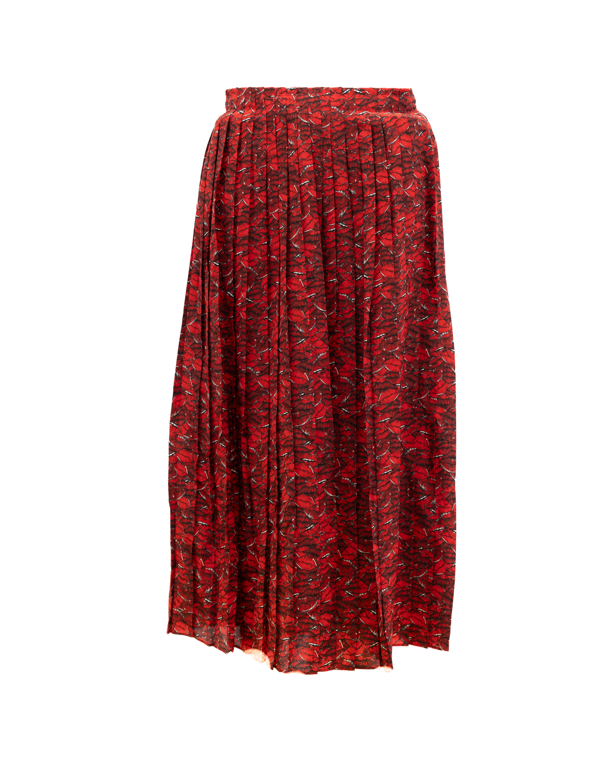 Valentino Garavani Damen Midirock in Rot mit schwarz-weißen Details