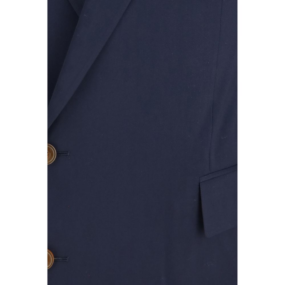 Vivienne Westwood Blaue Jacke aus Wolle Oves Aries in voller Länge
