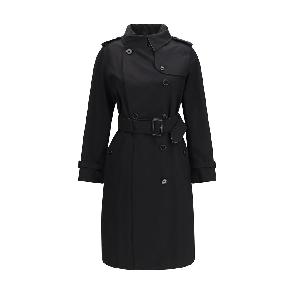 Burberry Schwarzer Baumwollmantel