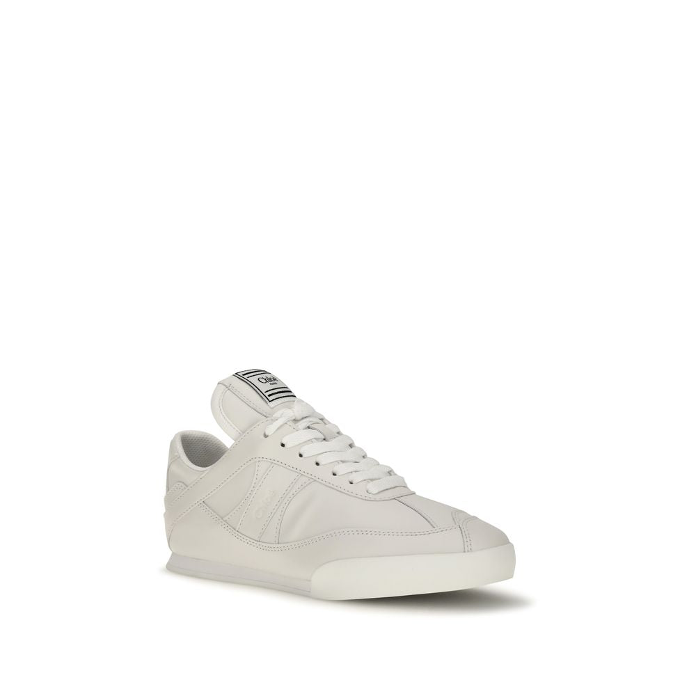 Chloé Weiße Kalbsleder Bos Taurus Athletic Sneaker
