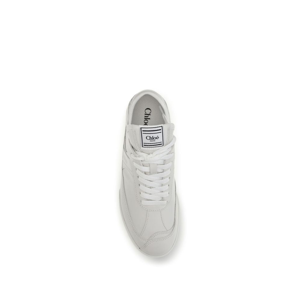 Chloé Weiße Kalbsleder Bos Taurus Athletic Sneaker