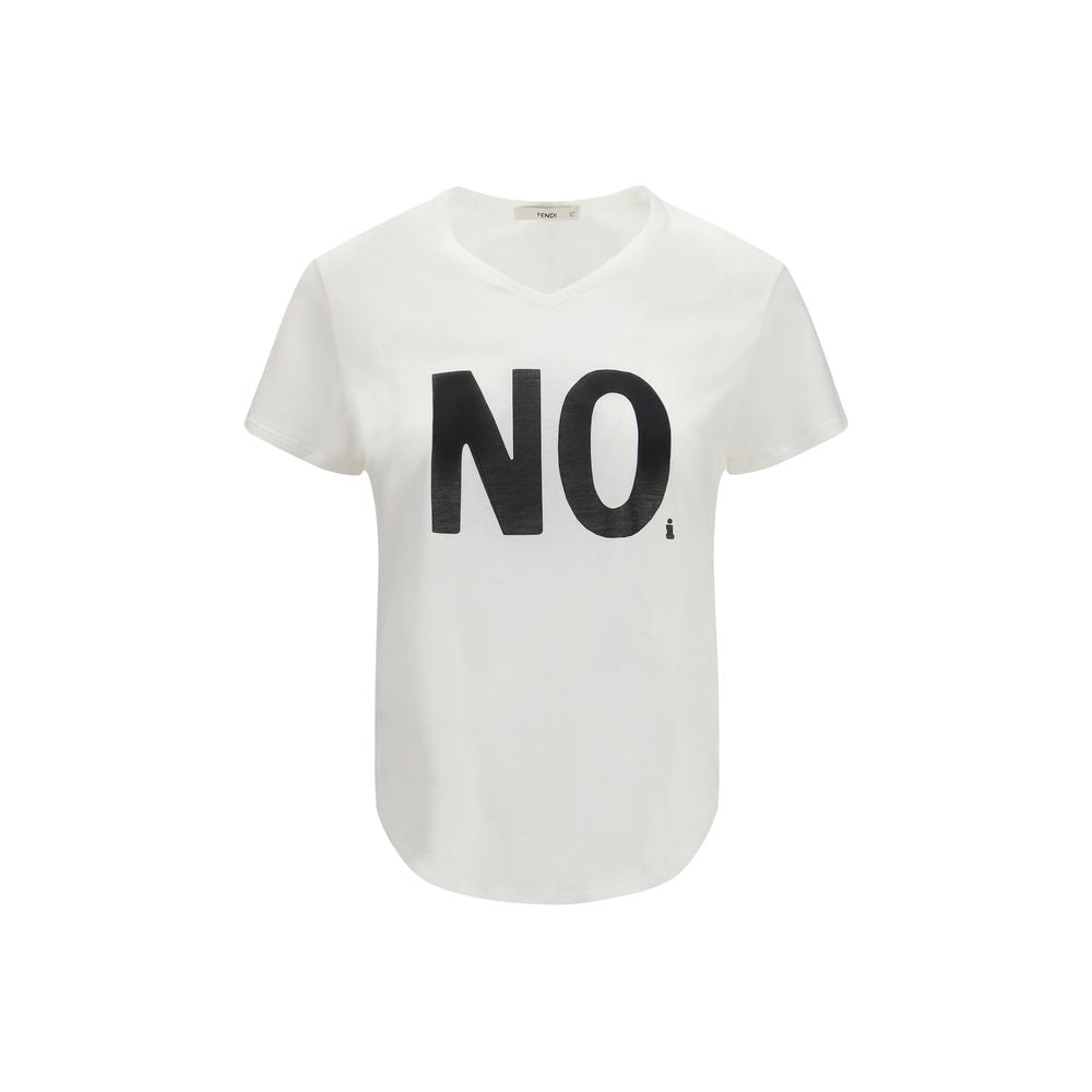 Fendi Weißes Baumwoll-T-Shirt