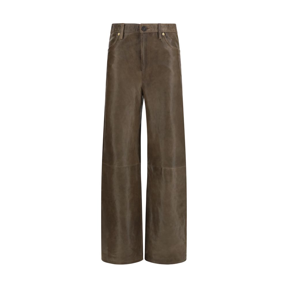 Golden Goose Braune Lederhose