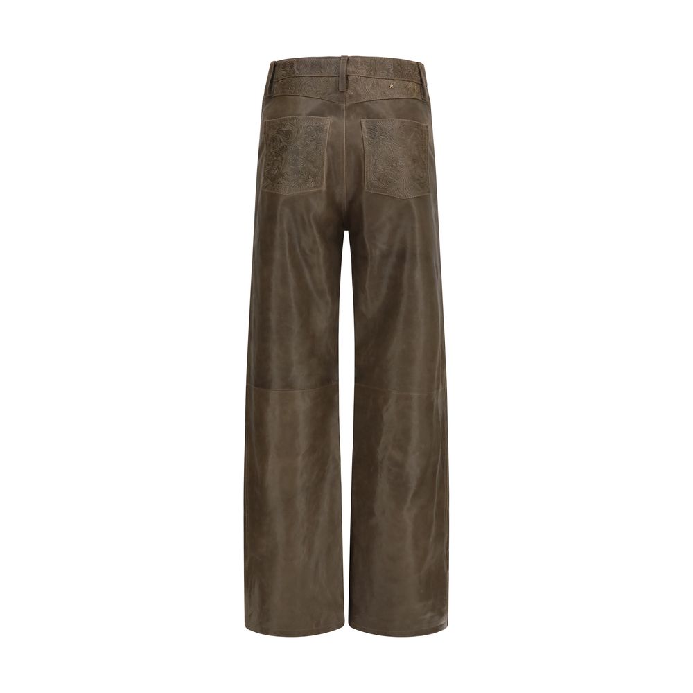 Golden Goose Braune Lederhose