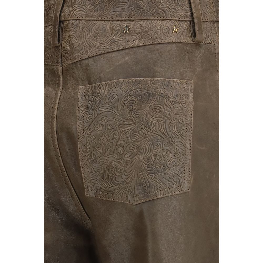 Golden Goose Braune Lederhose